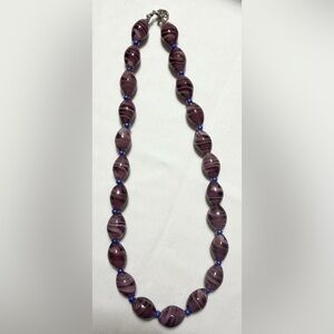 Elegant Purple Beaded Necklace